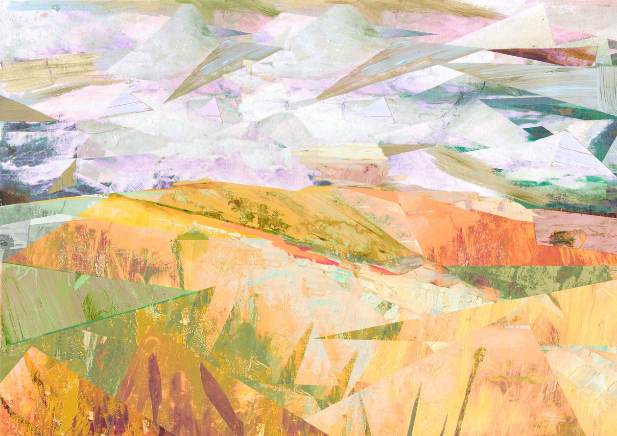 Campos de Verão, 2017 (Mídia Mista em Painel de Madeira) de David McConochie