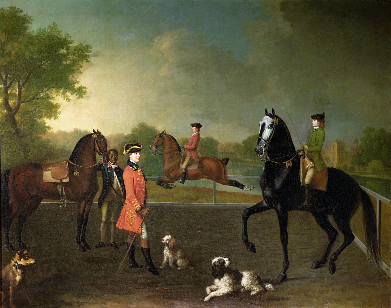 Henrique, 10º Conde de Pembroke e seu filho George Augustus, Lorde Herbert (1759-1827) de David Morier