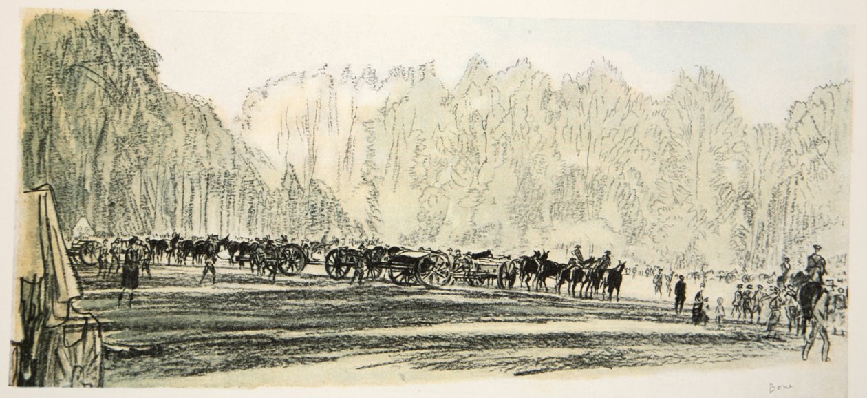 Desporto de Artilharia de Campo: The Rival Gun Teams, ilustração de 