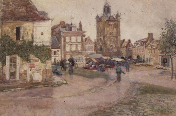 Dia de Mercado em Genilly, França de David Murray