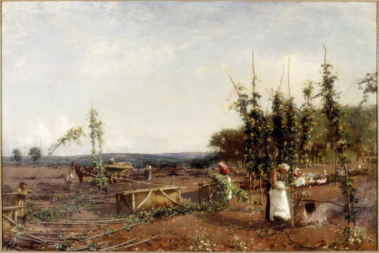Nooning nos jardins do lúpulo, 1889 de David Murray