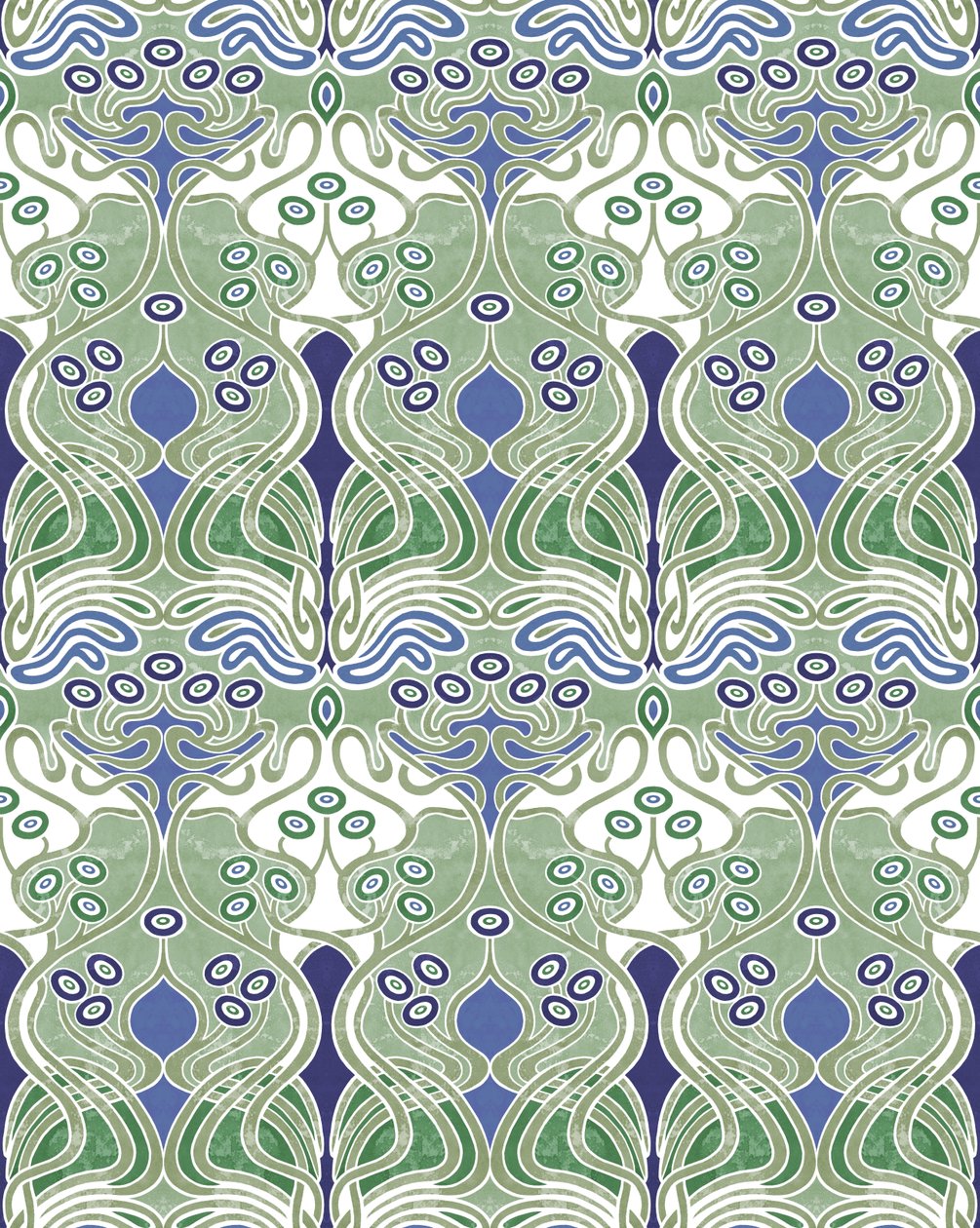 Beauclair Pale Green,2018 (técnica mista digital) de David Newton