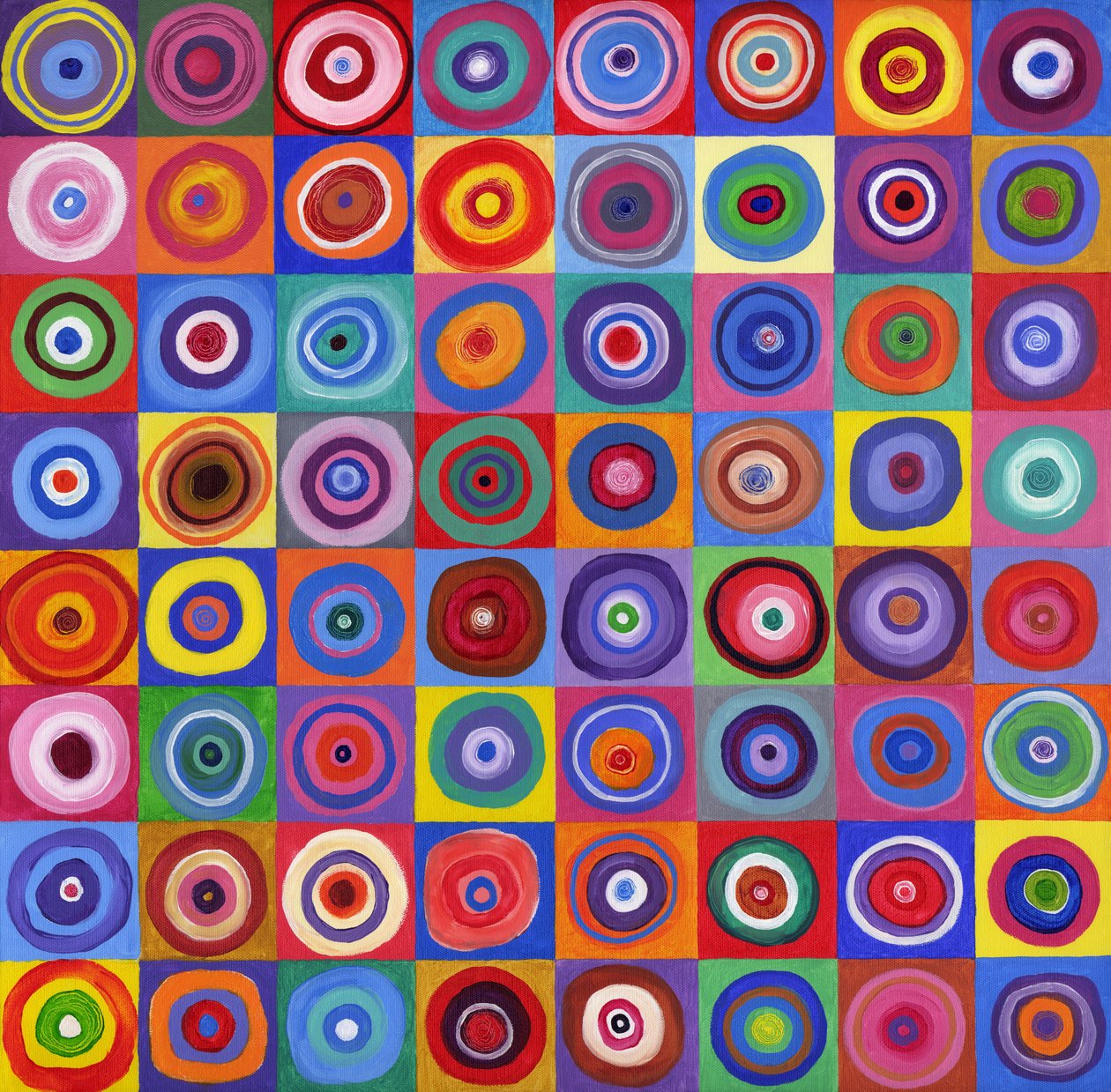 In Square Circle 64 after Kandinsky, 2012 (acrílico sobre tela) de David Newton