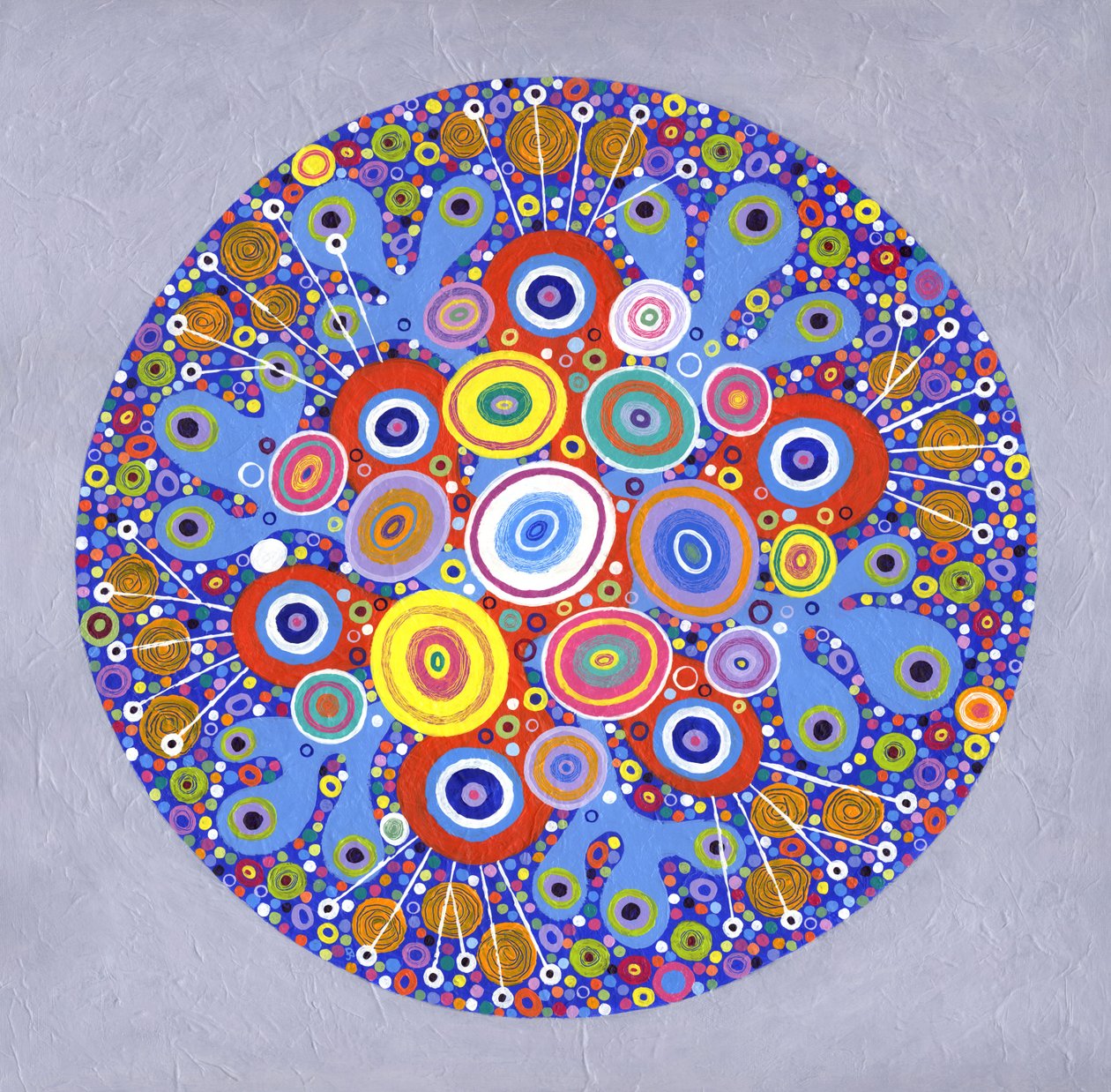 Mandala 1, 2016 (acrílico sobre tela) de David Newton