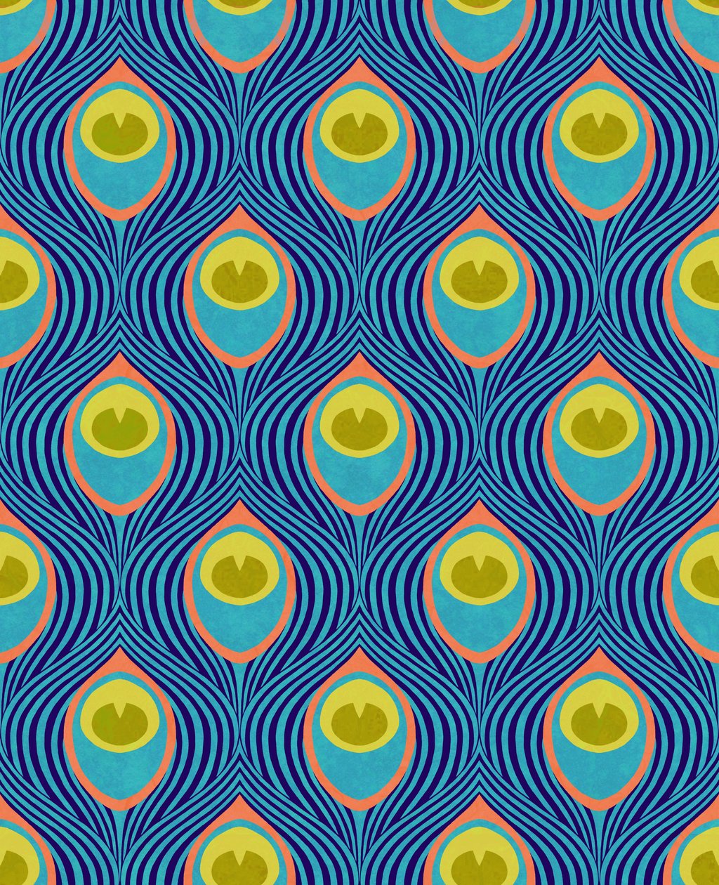 Peacock Cyan, 2019 (técnica mista digital) de David Newton