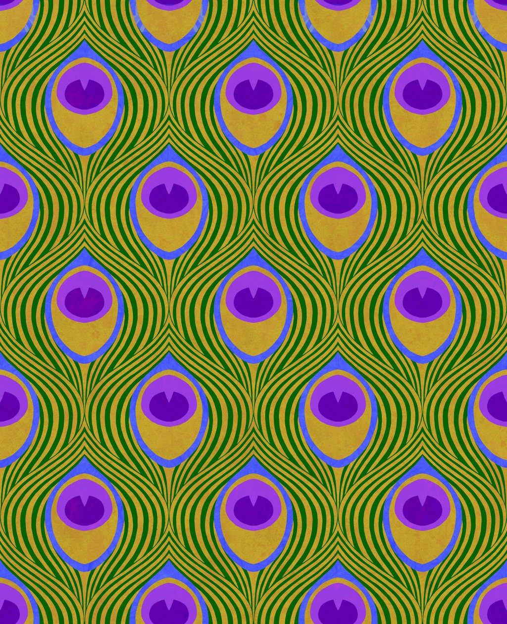 Peacock Yellow, 2019 (técnica mista digital) de David Newton