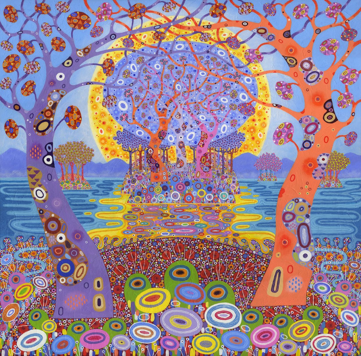 Regresso a Welcome Hills, 2014 (acrílico sobre tela) de David Newton
