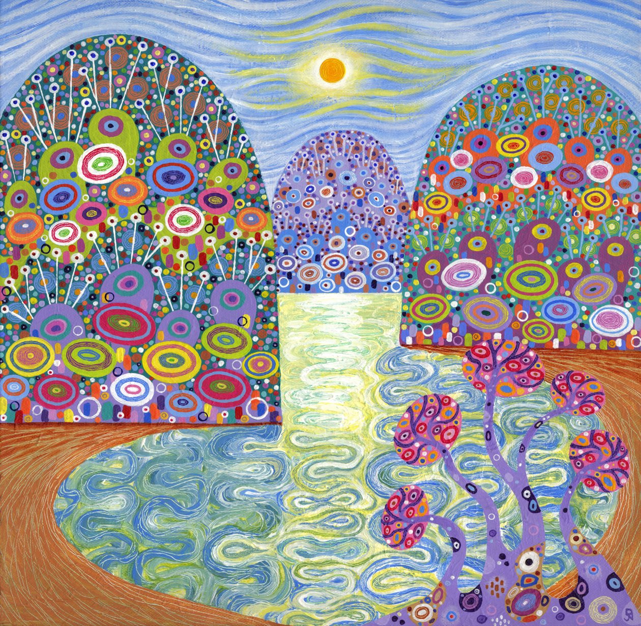 Lagoa Secreta, 2016 (acrílico sobre tela) de David Newton