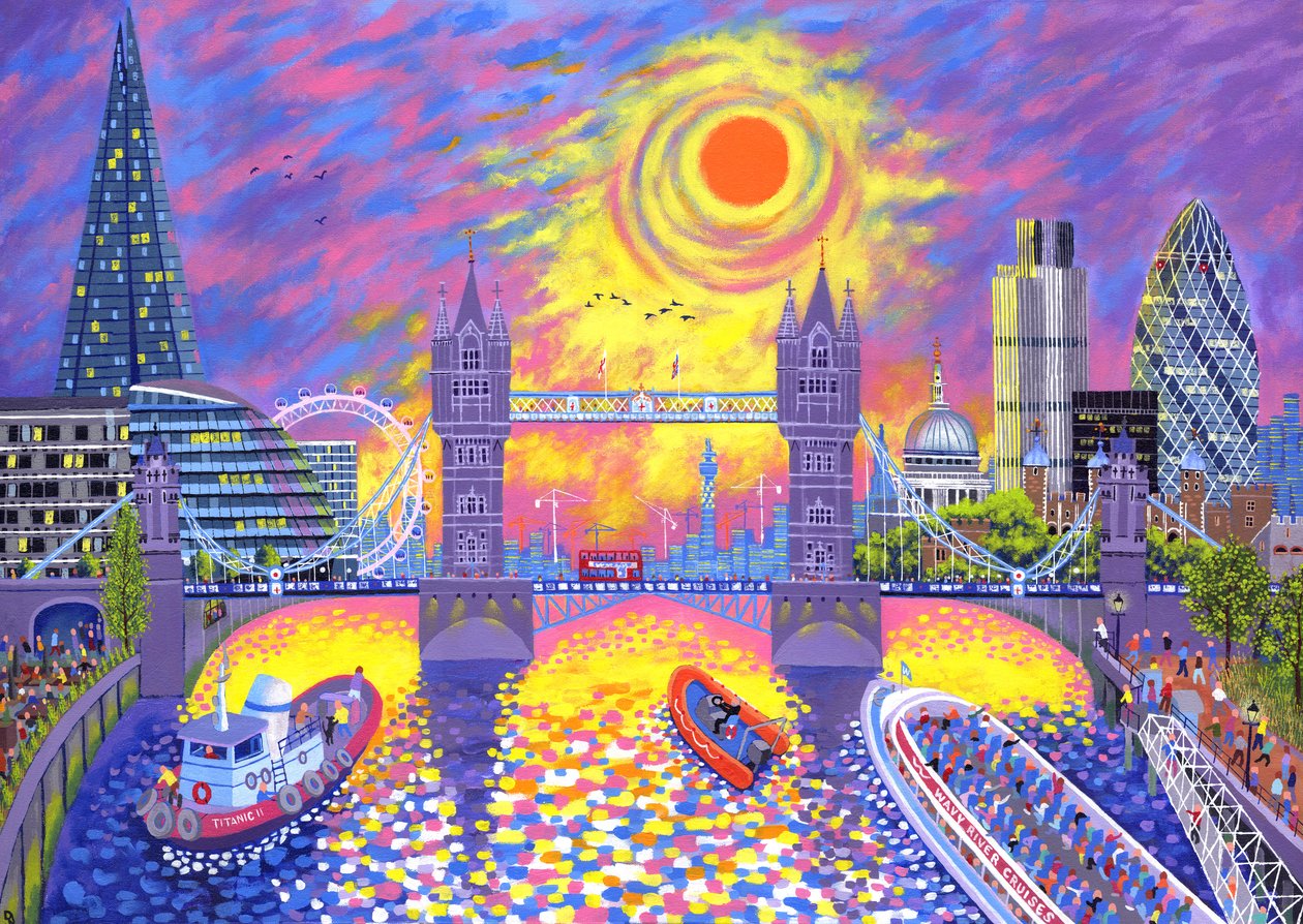 Pôr do sol: Piscina de Londres, 2013 de David Newton