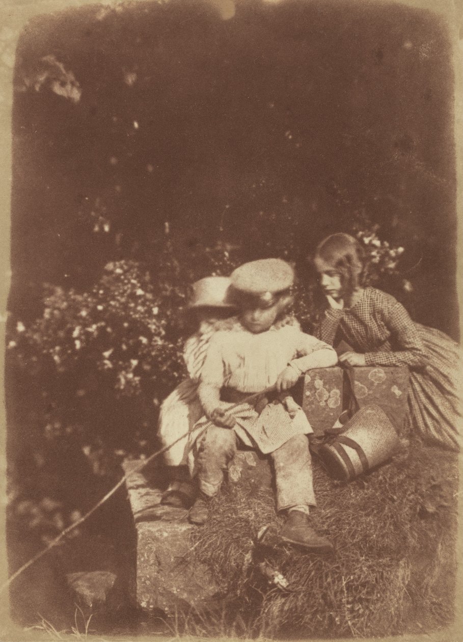 Na piscina Minnow, 1843-1847 (foto) de David Octavius Hill
