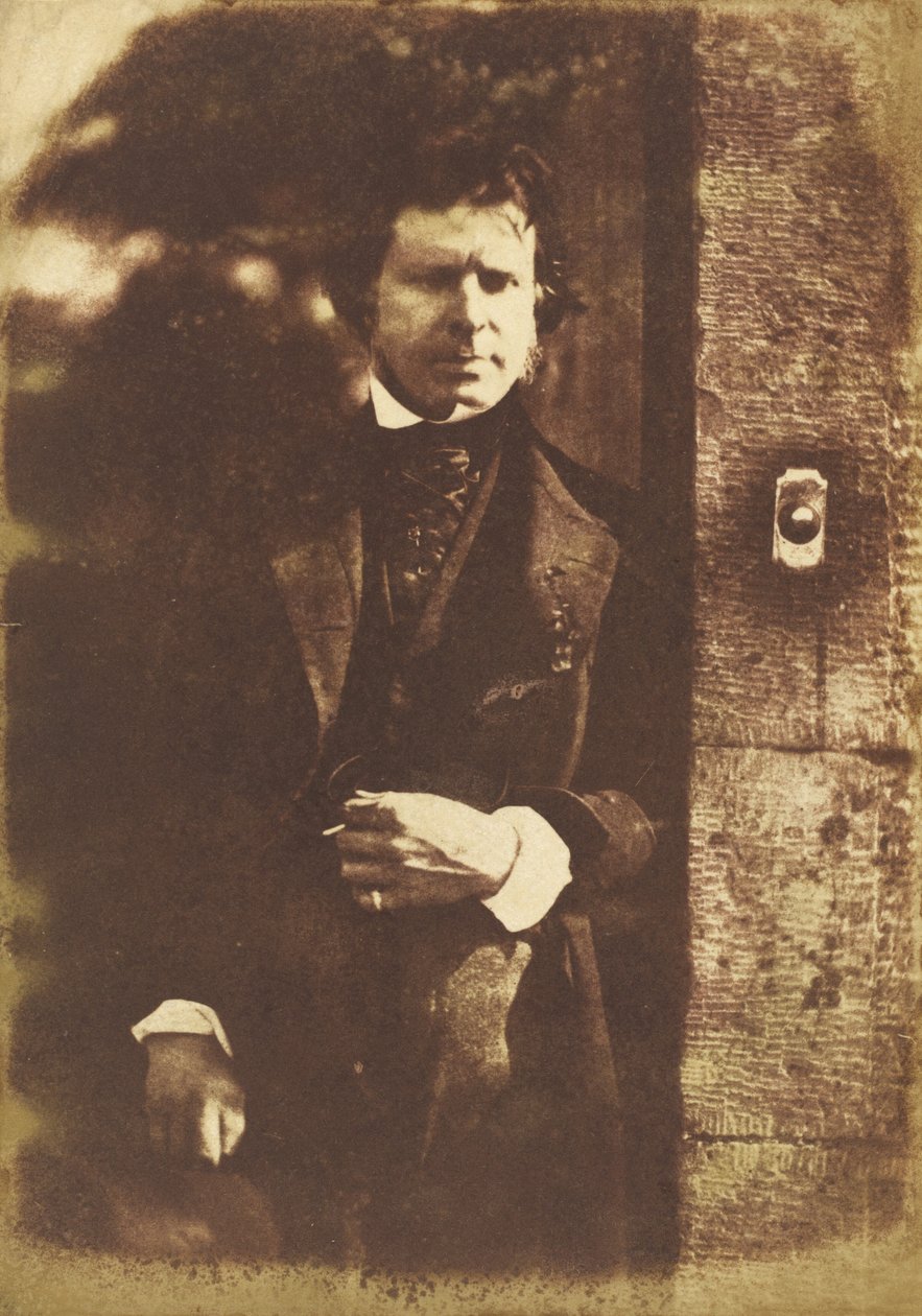 David Octavius Hill no portão da Rock House, Edimburgo, 1843-1847 (foto) de David Octavius Hill