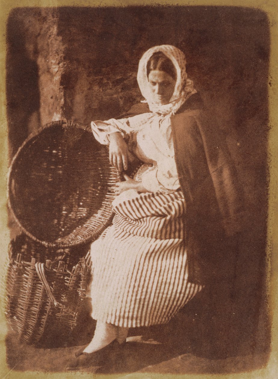 Sra. Hall, Newhaven, 1843-47 (impressão em papel salgado do calótipo negativo) (ver também 224278, 224279) de David Octavius Hill