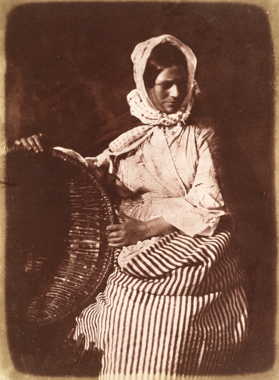 Sra. Hall, Newhaven, c.1843-47 (impressão em papel salgado do negativo do calotipo) (ver também 224279, 224280) de David Octavius Hill