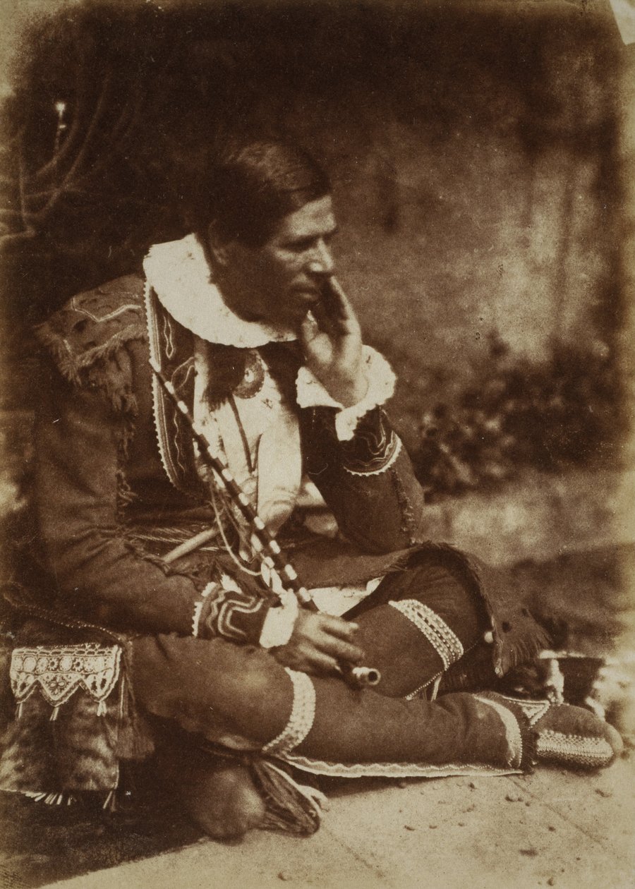 Rev. Peter Jones ou Kahkewaquonaby, 1802 - 1856. Chefe e missionário indiano no Canadá de David Octavius Hill and Robert Adamson