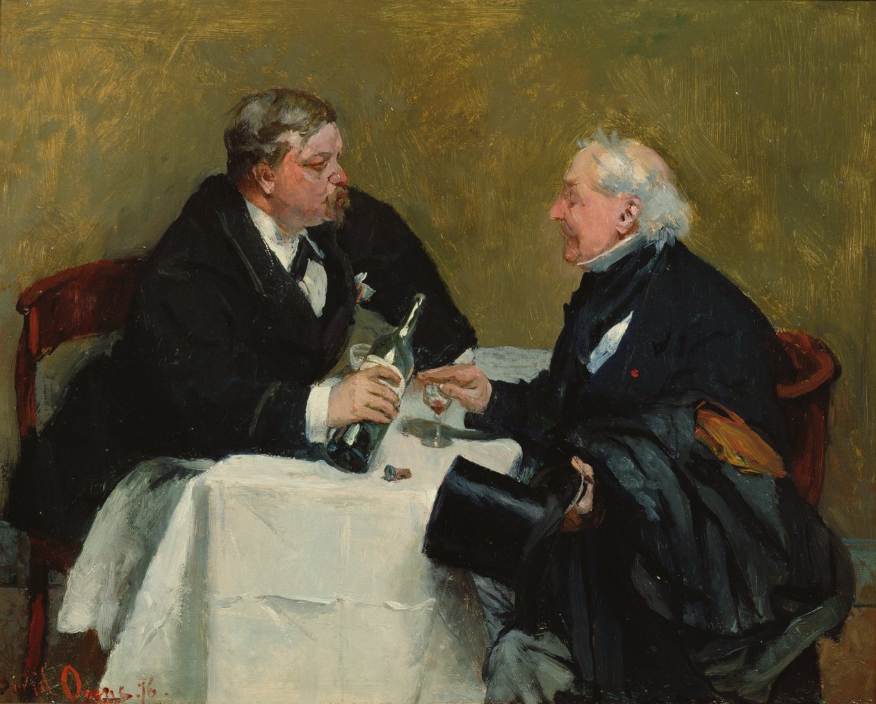 Recusando uma bebida, 1876 de David Oyens