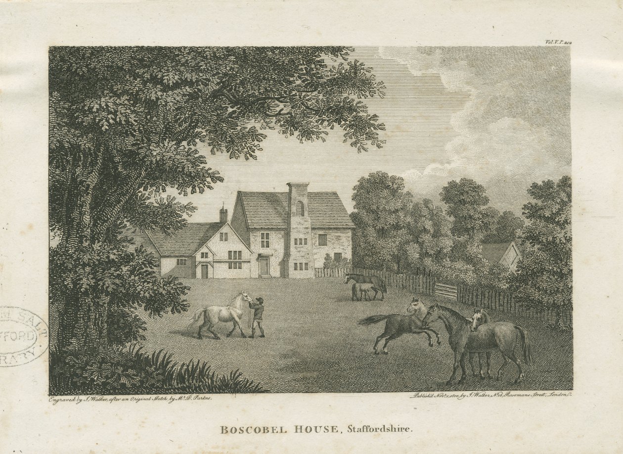 Casa Boscobel: gravura de David Parkes