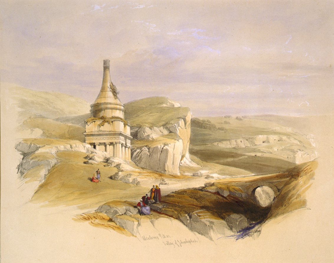 O Pilar de Absalom no Vale de Jeoshaphat de David Roberts