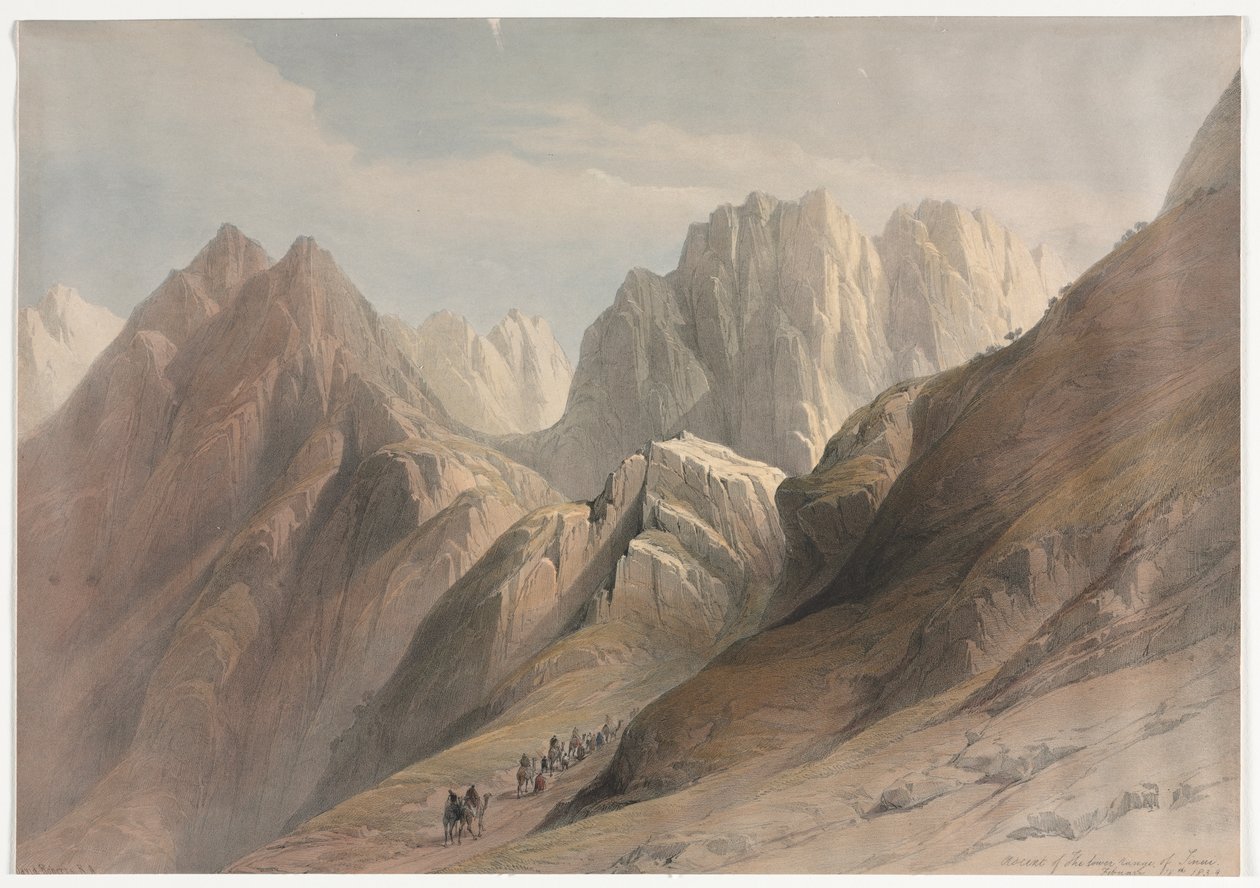 Ascensão da Cordilheira Inferior do Sinai de David Roberts