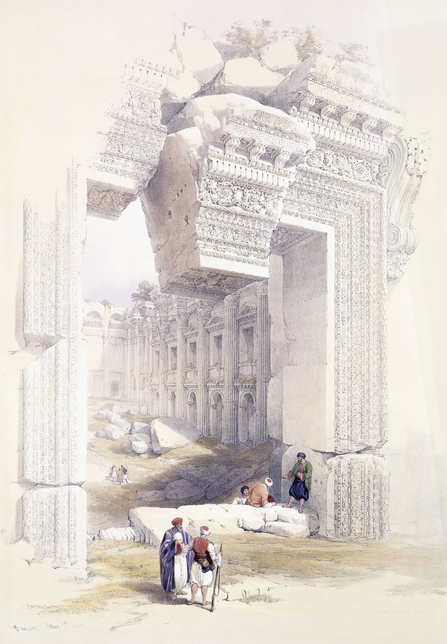 Baalbec, 7 de maio de 1839, c.1842-1849 de David Roberts