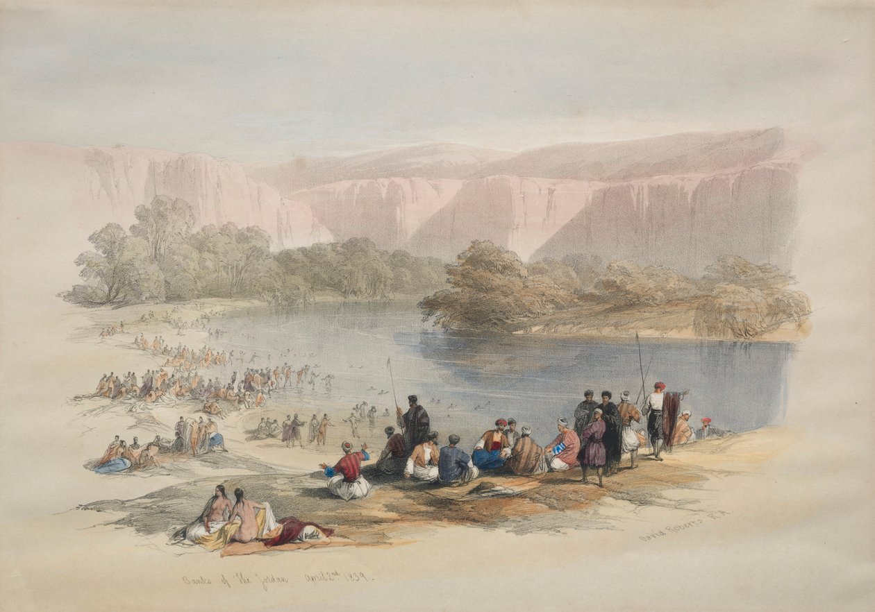 Bancos do Jordão, 1839. de David Roberts