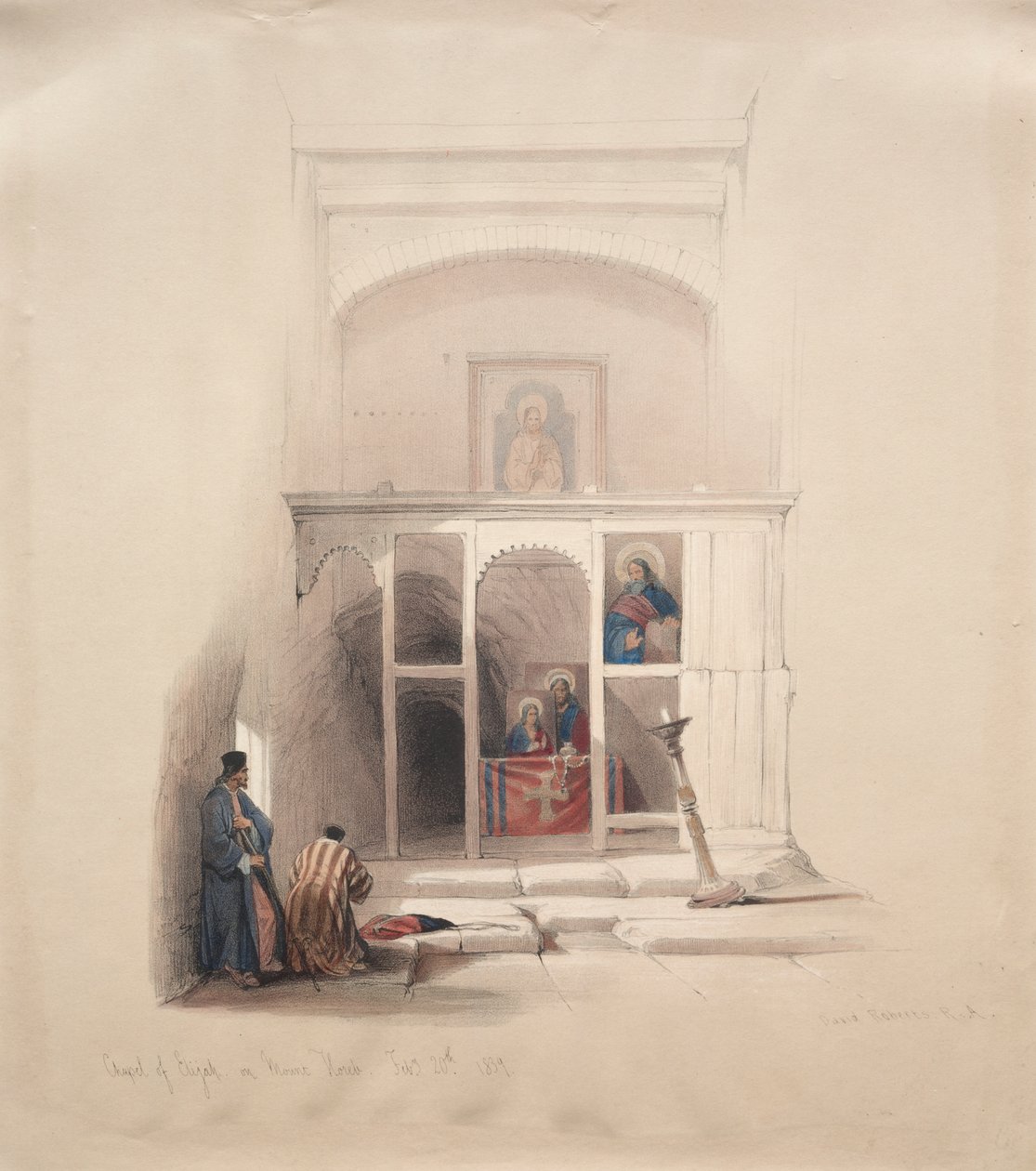 Capela de Elias no Monte Horebe de David Roberts