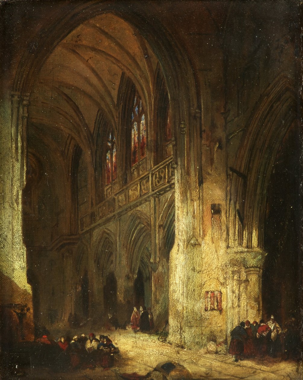 Interior da Igreja (óleo sobre tela) de David Roberts