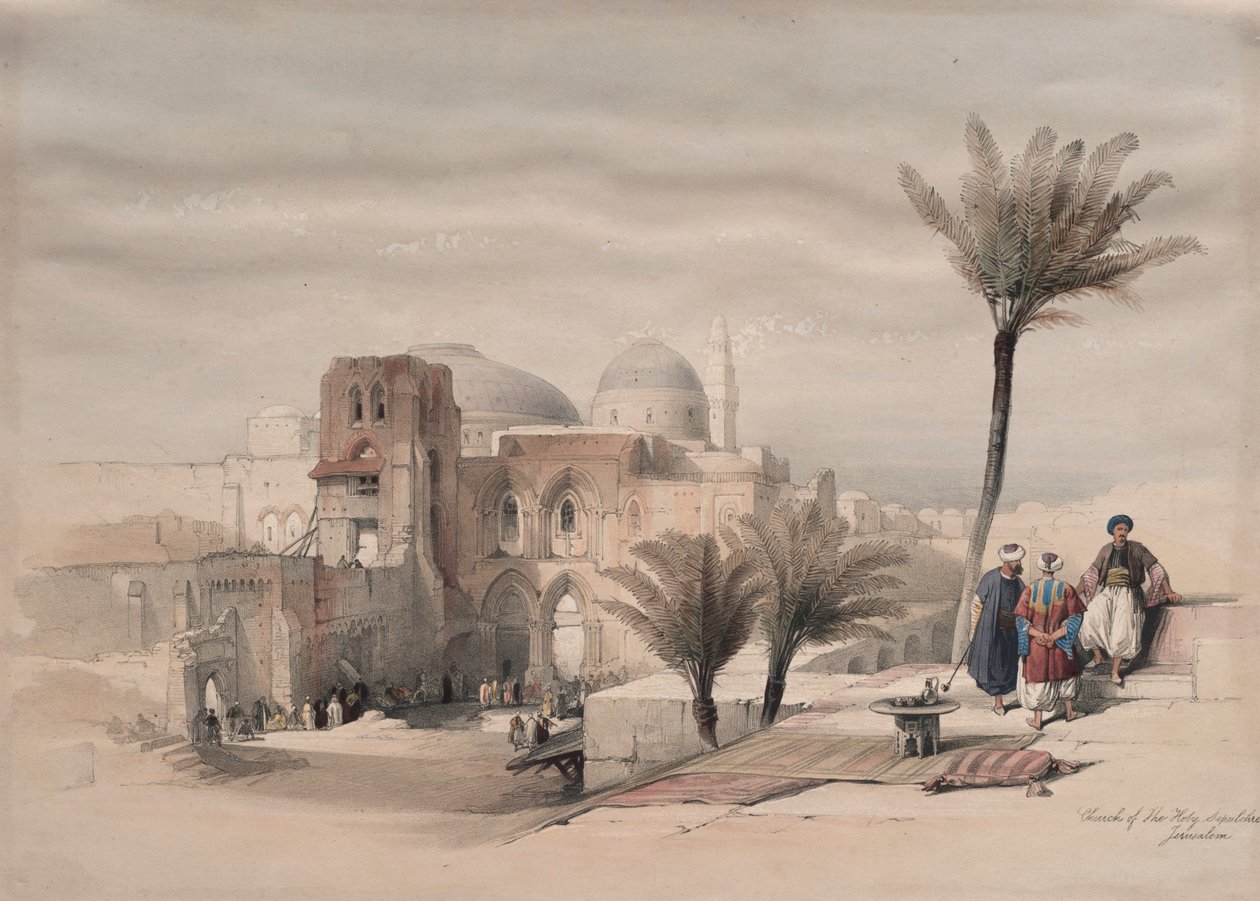 Igreja do Santo Sepulcro, Jerusalém, 1839. de David Roberts