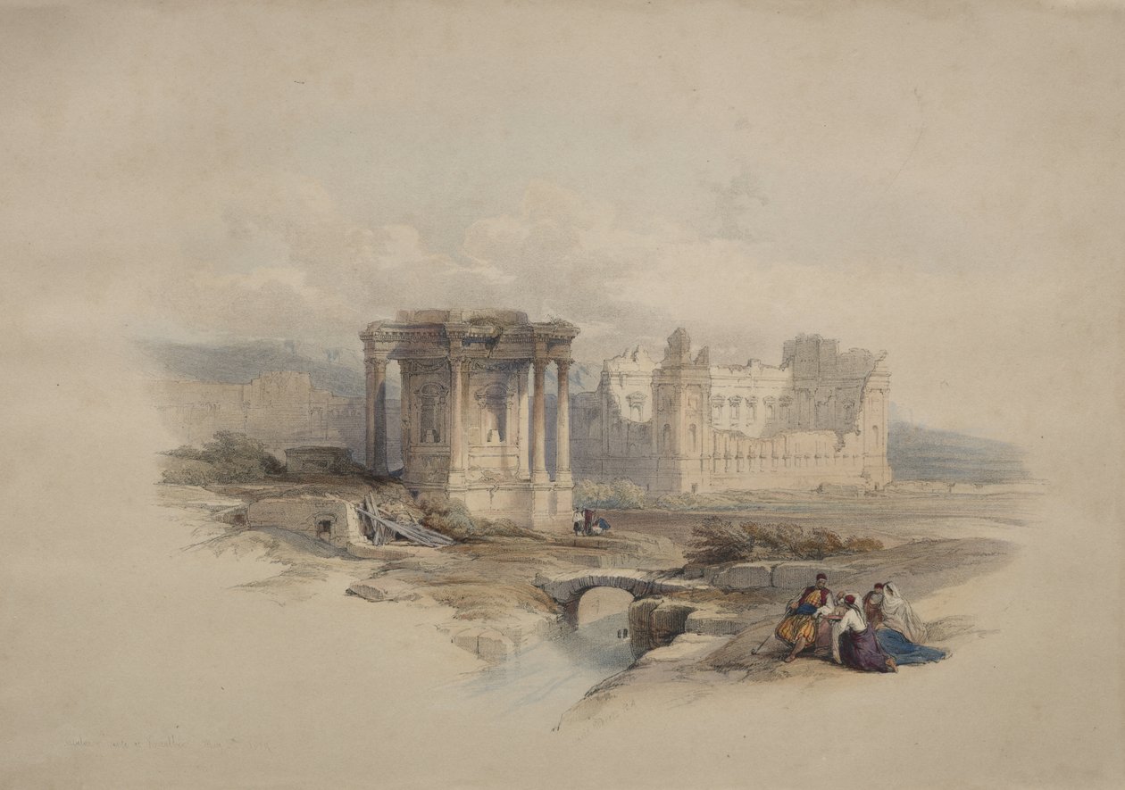 Templo Circular de Baalbek de David Roberts