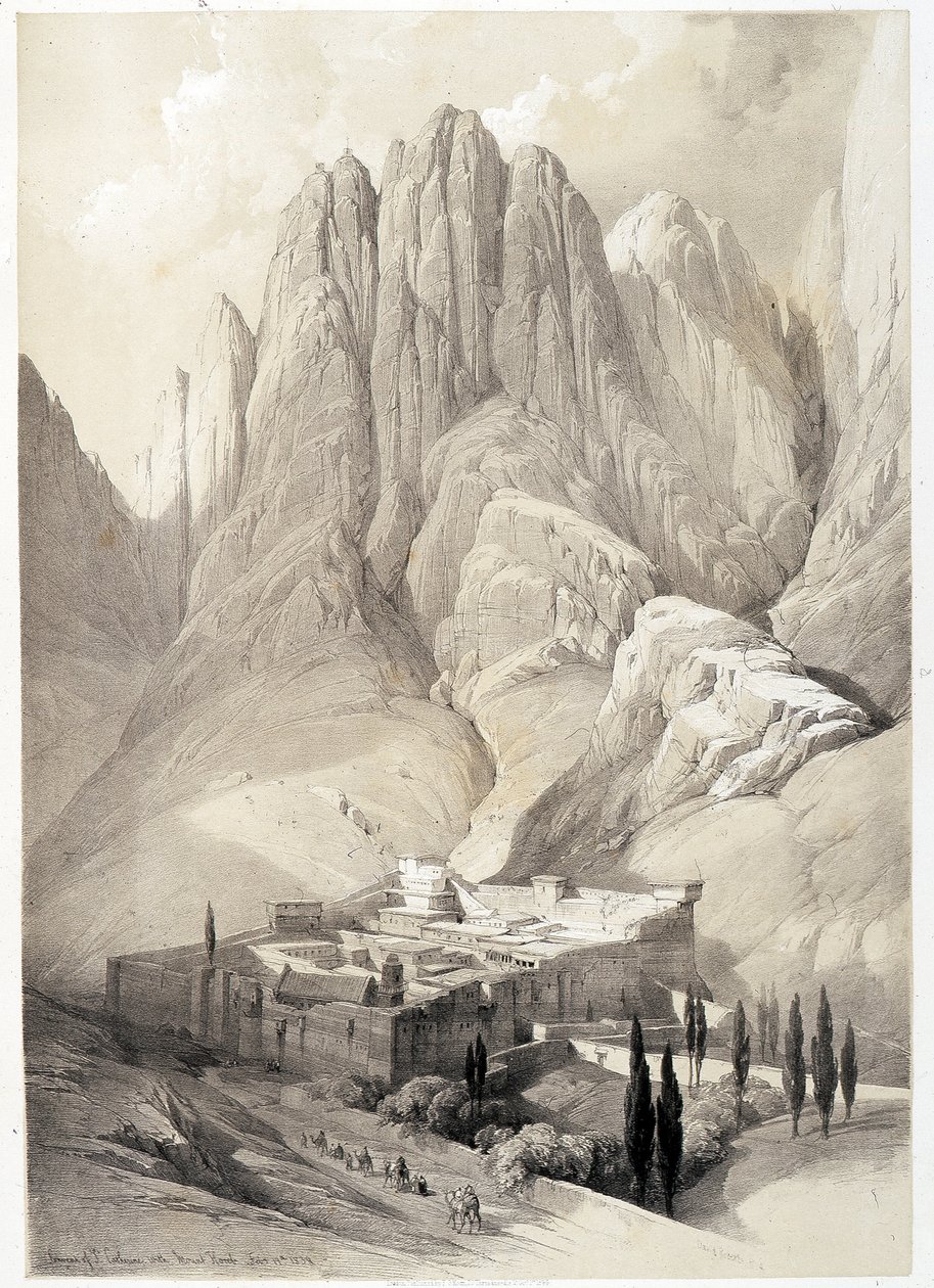Convento de Santa Catarina, desenho feito 19/02/1839 em "The Holy Land", Londres 1849. de David Roberts