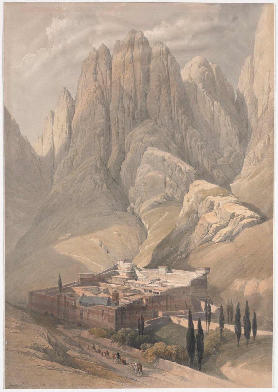 Convento de Santa Catarina com o Monte Horeb de David Roberts