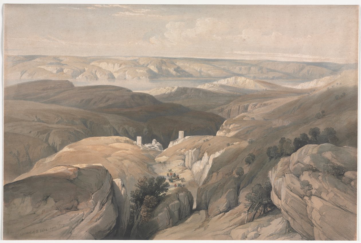 Convento de São Saba, 1839. de David Roberts