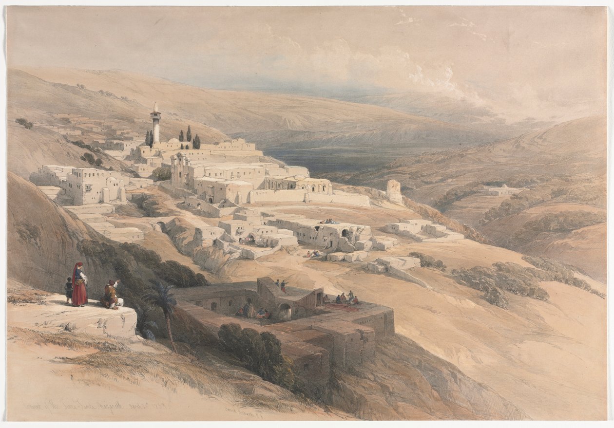 Convento da Terra-Santa, Nazaré, 1839. de David Roberts