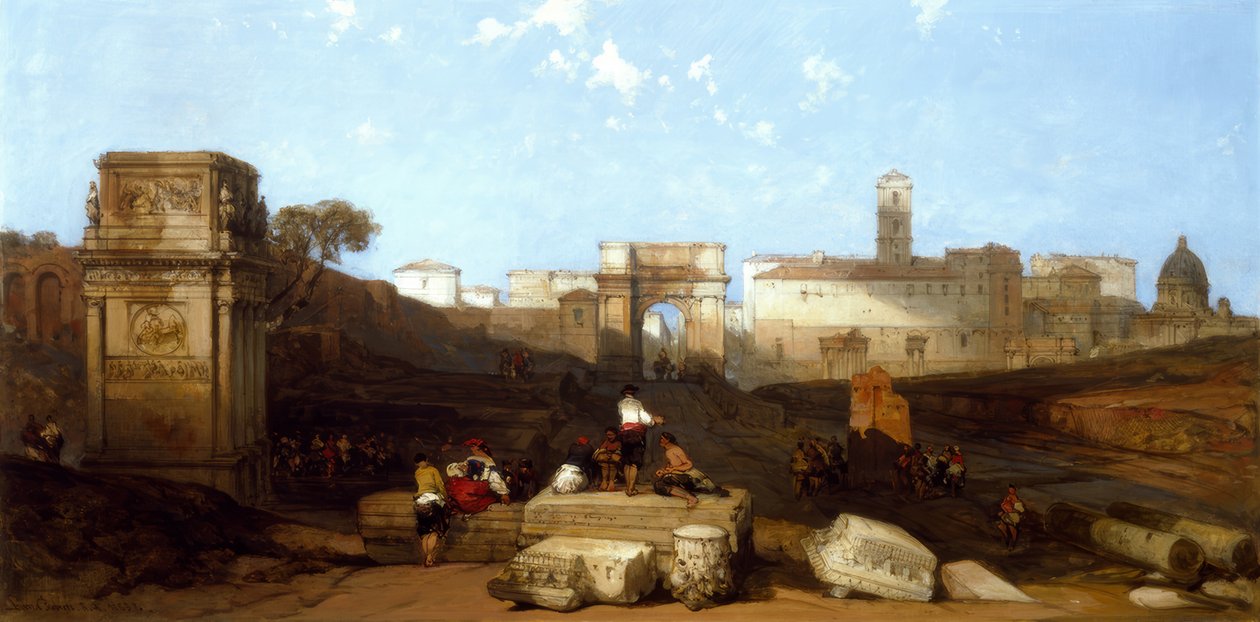 O Arco de Tito em Roma de David Roberts