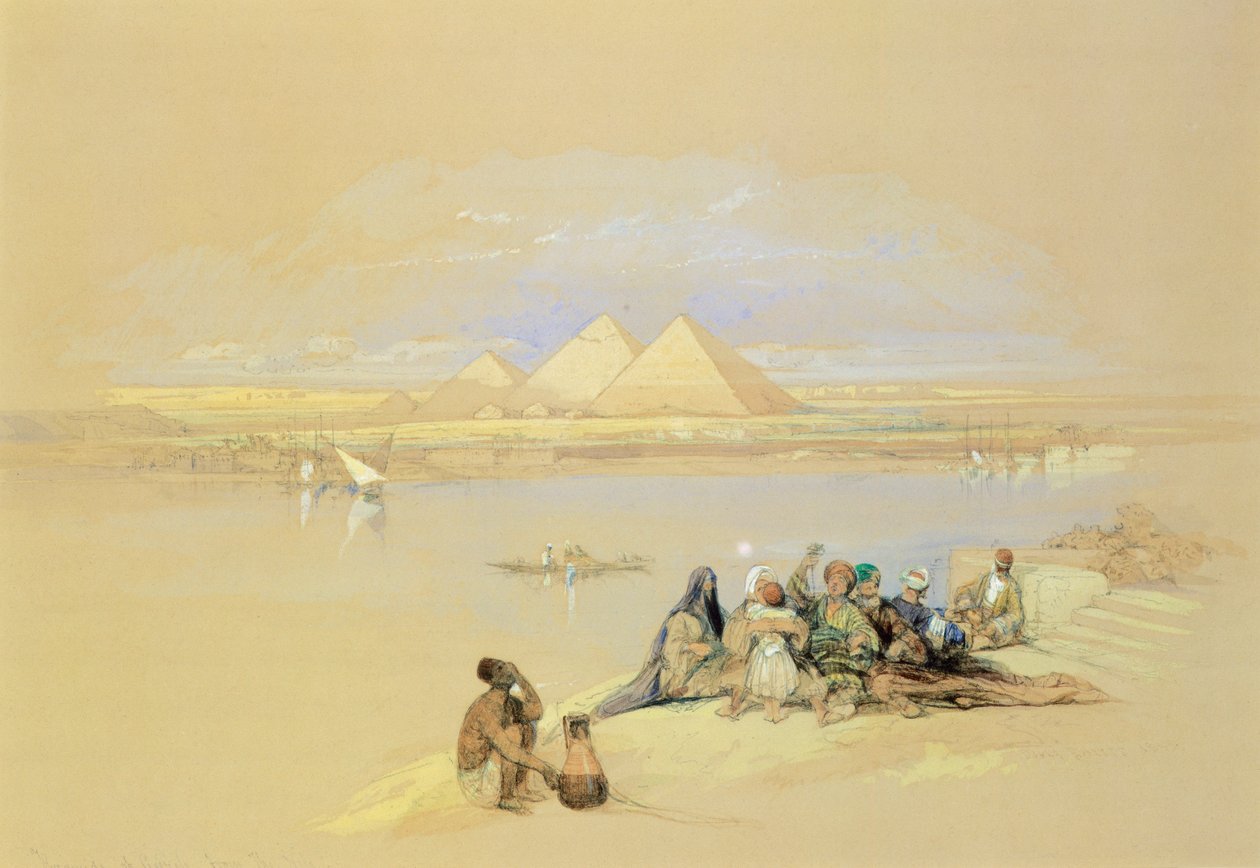 Egito, Gizé, Pirâmides, de David Roberts de David Roberts