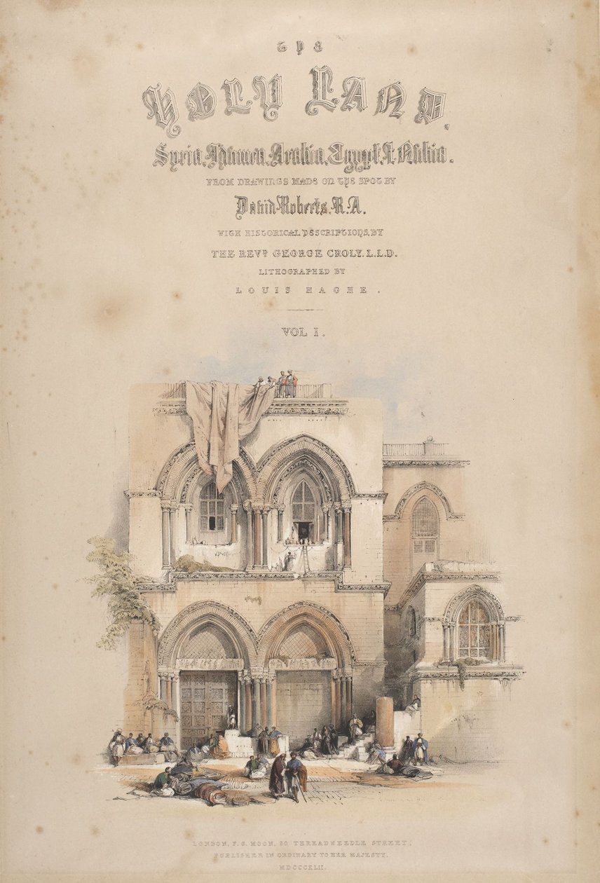 Entrada do Santo Sepulcro, Jerusalém de David Roberts