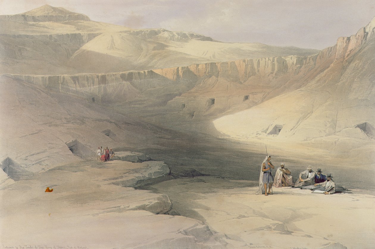 Entrada para o Vale dos Reis, do &39;Egito e Núbia&39;, gravado por Louis Haghe (1806-1885) de David Roberts