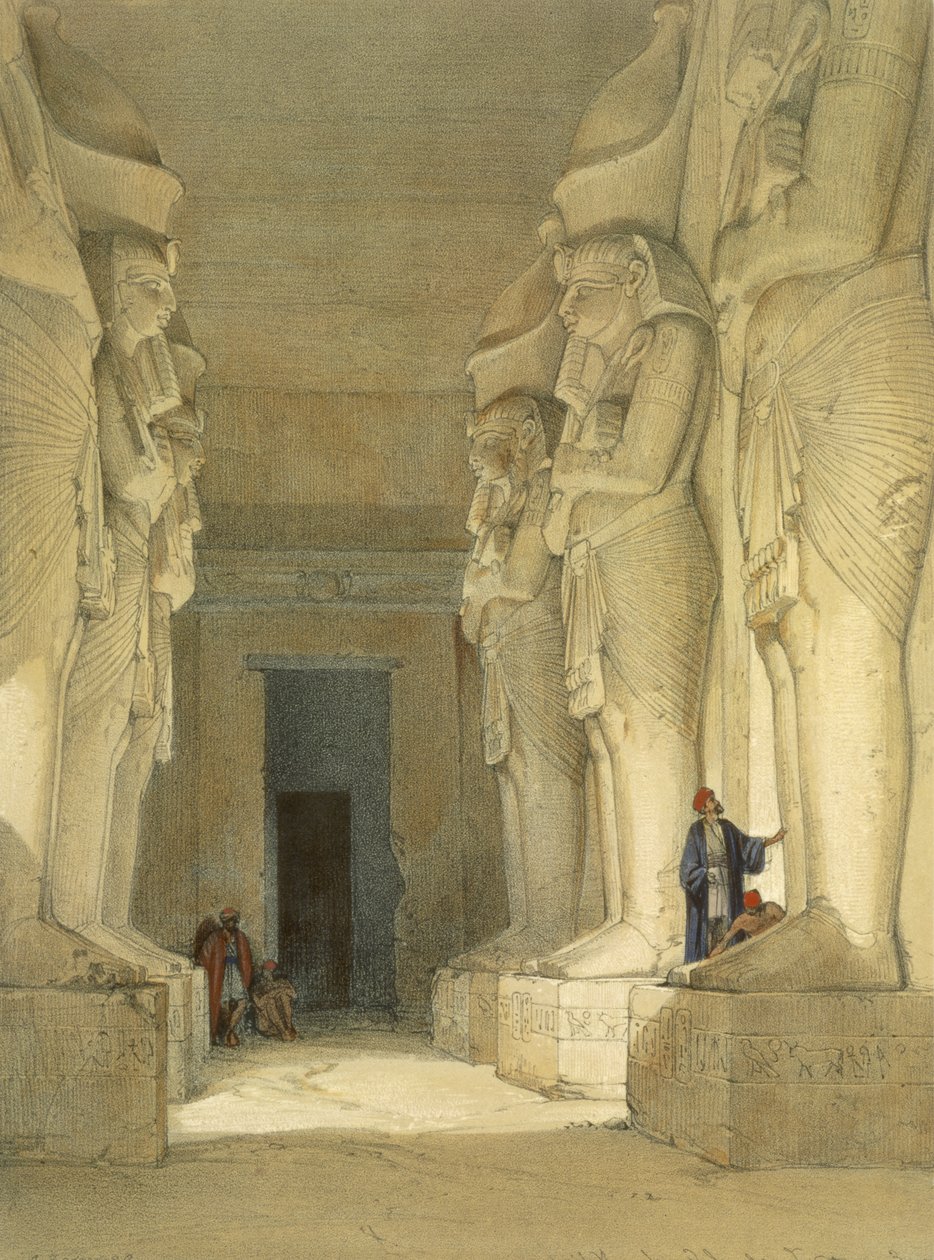 Templo escavado de Gysha, Núbia, do Egito e Núbia, Vol.1 de David Roberts
