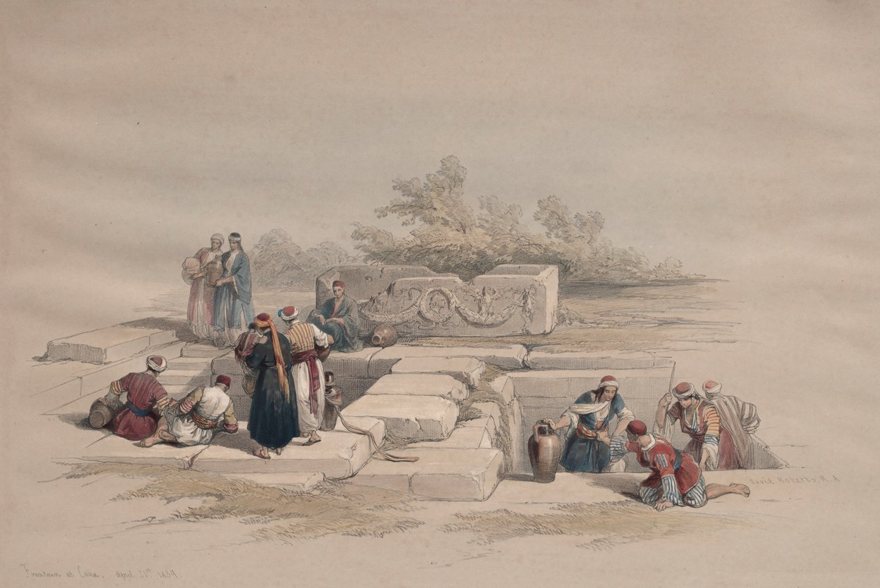 Fonte em Cana, 1839. de David Roberts