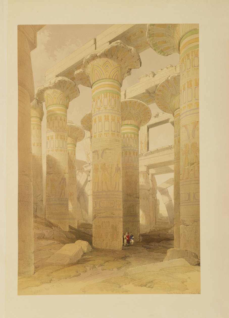 Salão das Colunas, Karnak, do Egito e da Núbia, Vol.1 de David Roberts