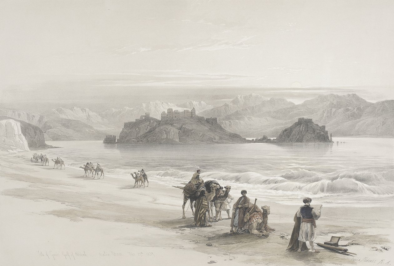 Ilha de Graia, Golfo de Aqaba de David Roberts
