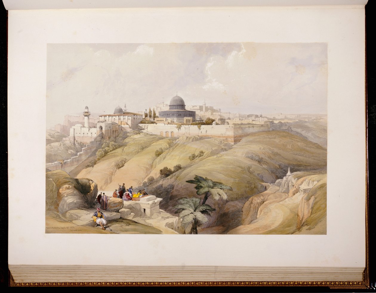 Jerusalém, 9 de abril de 1839, gravada por Louis Haghe, 1843 de David Roberts