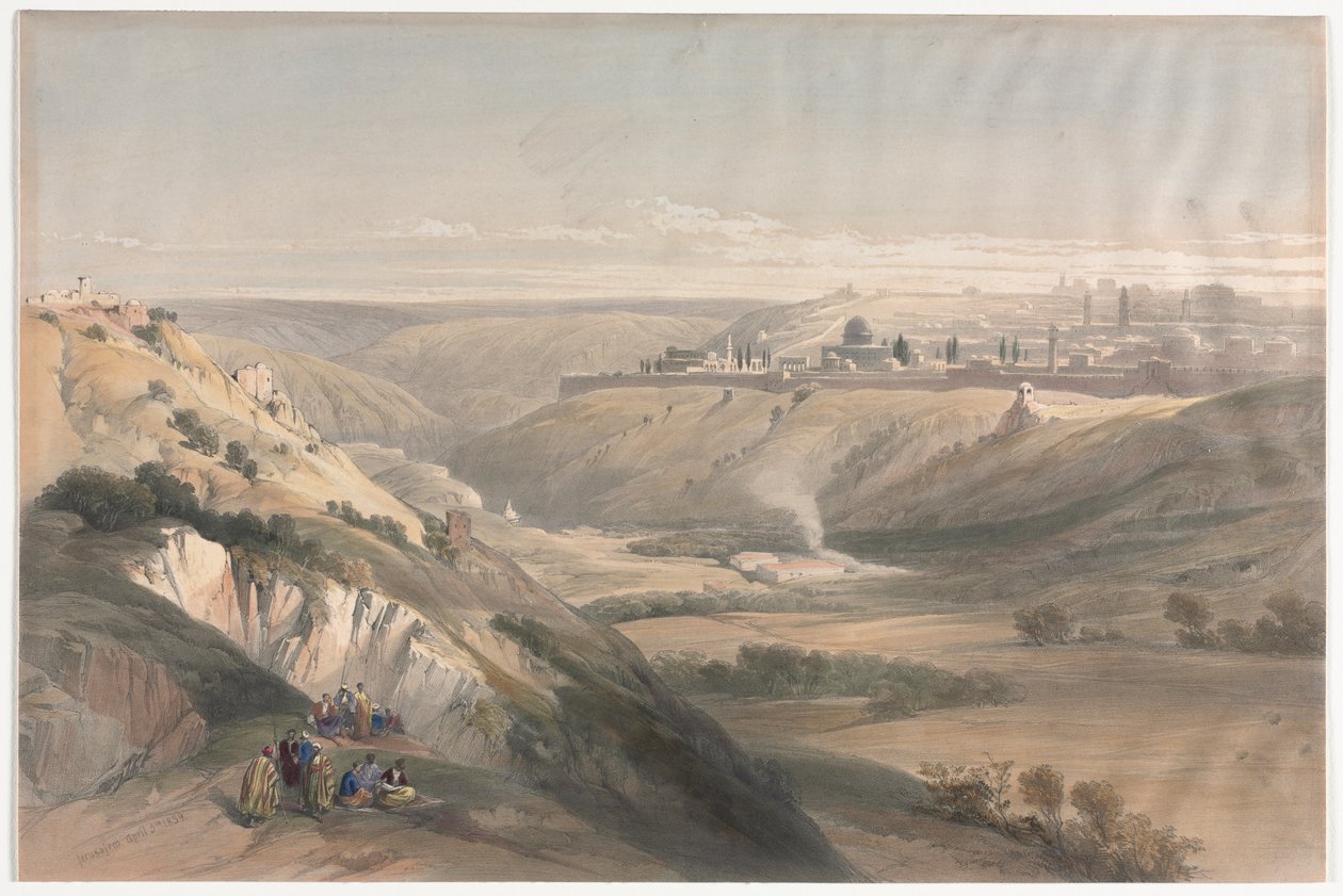Jerusalém do Monte das Oliveiras de David Roberts