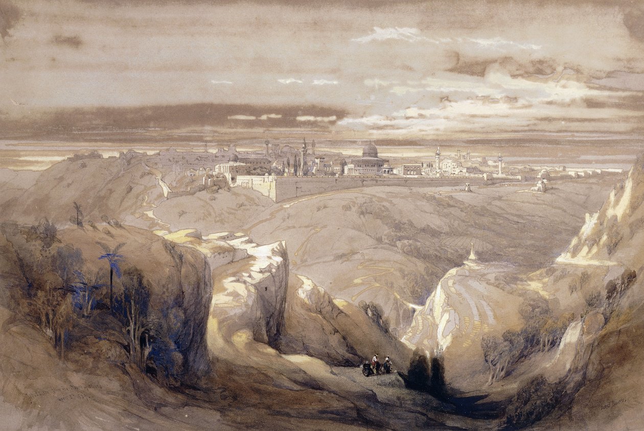 Jerusalém da estrada que leva a Betânia, de David Roberts