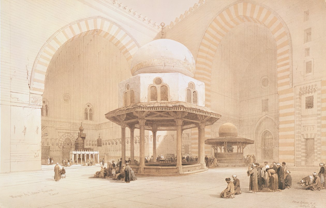 Mesquita do Sultão Hassan, 1848 de David Roberts