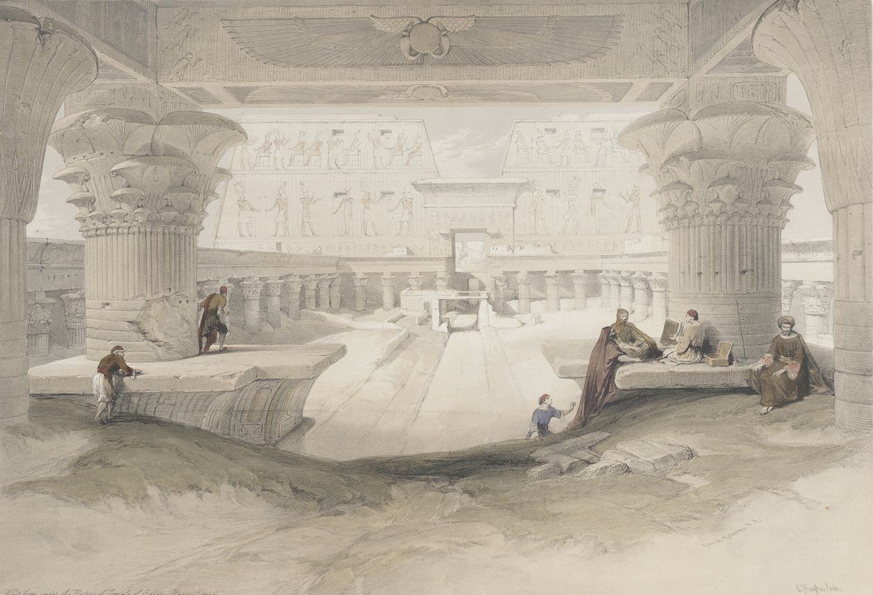 Pórtico do Templo de Edfu de David Roberts