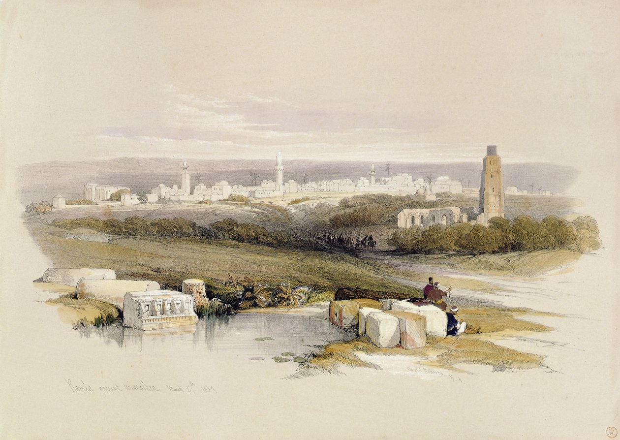 Ramla, da "Terra Santa", gravada por Louis Haghe (1806-1885), 1839 de David Roberts