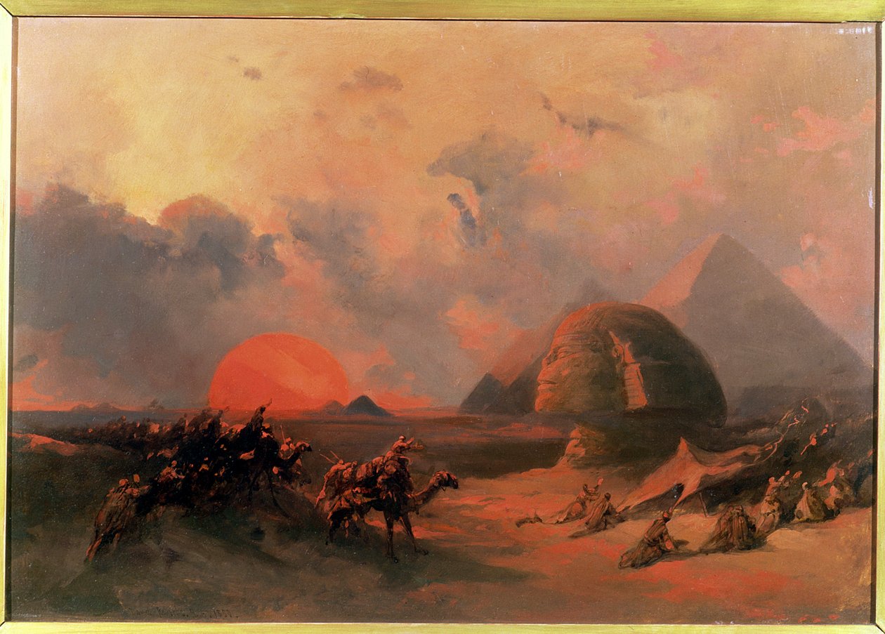 Recordação do Deserto na Aproximação do Simoon de David Roberts