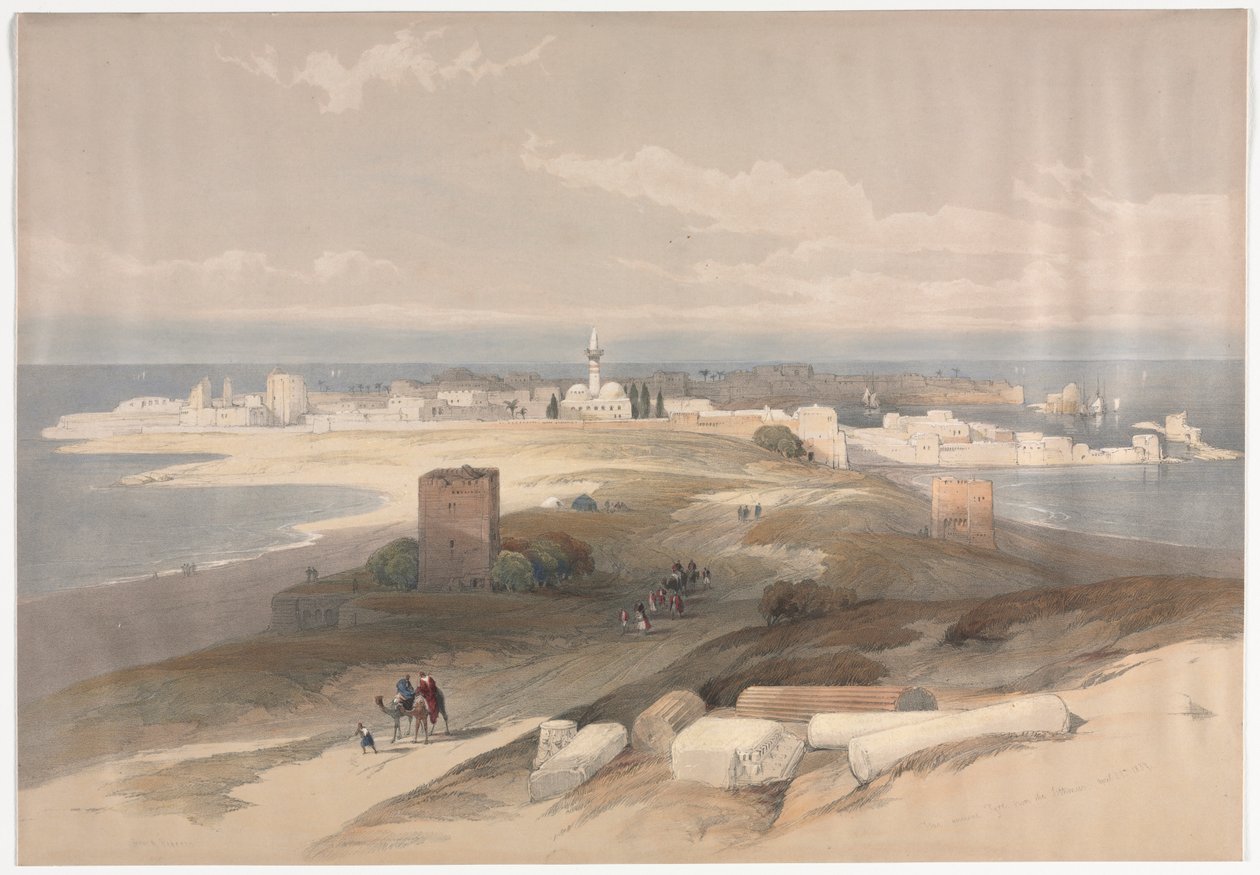Sur ou Tsor, pneu antigo do Istmo, 1839. de David Roberts