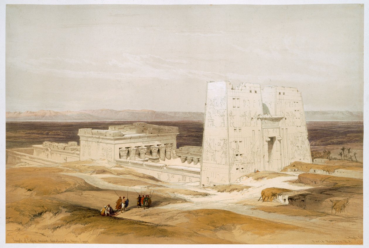 Templo de Edfu, antiga Apollinópolis, Alto Egito, século XIX de David Roberts