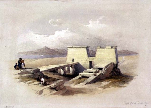 Templo de Wady Sabona, Núbia, de "Egipto e Núbia", Vol.1 (litho) de David Roberts